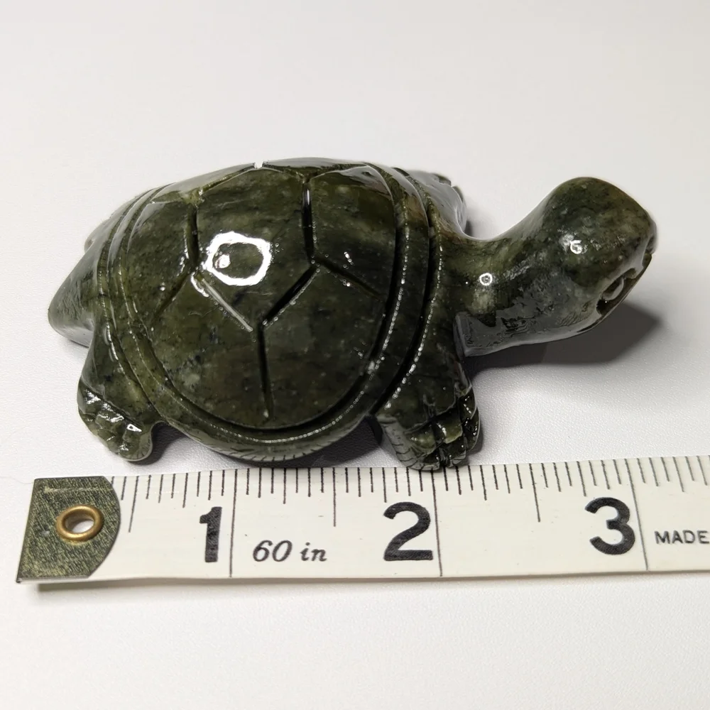 Green Jade Turtle Carving